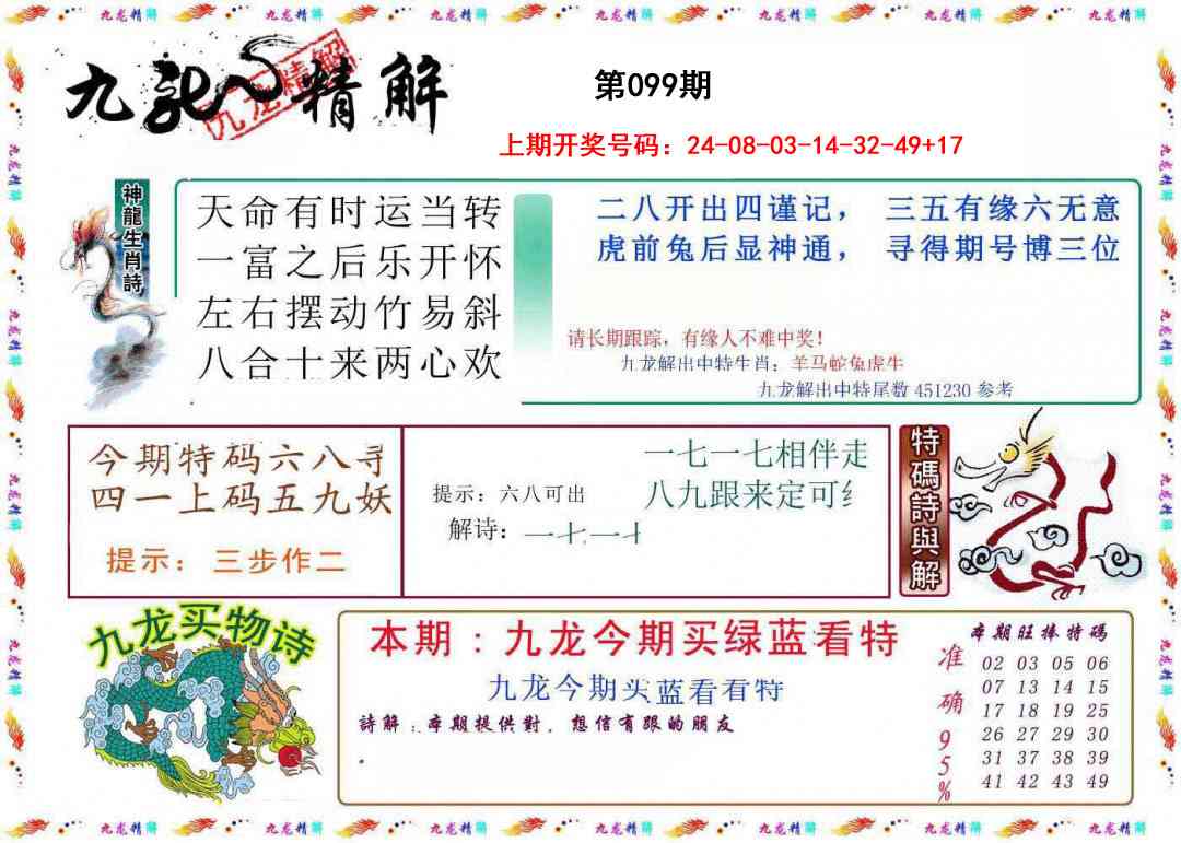 099期九龙精解[图]