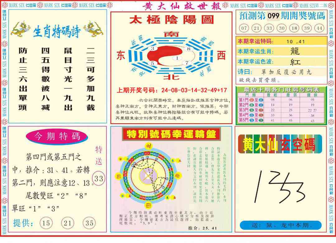 099期新黄大仙救世B[图]